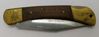 Winchester Lockback Plain Clip Point Blade Wood Handle Folding Pocket Knife