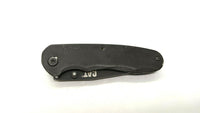 CAT All Black Model# 980016 Folding Pocket Knife Plain Liner Anodized Aluminum