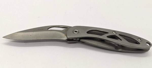 Husky Silver Single Plain Blade Pocket Knife