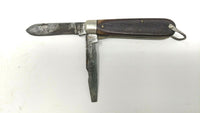Vintage Craftsman Model 9560 Electrician Folding Pocket Knife Brown Delrin