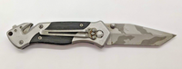 United Edge UC8007 Camo Rescue Plain Edge Tanto Blade Folding Pocket Knife