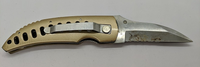 Tarpon Bay Stainless Liner Lock Combination Wharncliffe Gold Color Pocket Knife