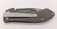 Winchester "Dad" Plain Edge Drop Point Liner Lock Black Folding Pocket Knife