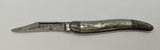 Vintage Unbranded Plain Clip Point Blade Silver Color Folding Pocket Knife