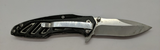 Unbranded Liner Lock Plain Drop Point Blade Black Color Folding Pocket Knife