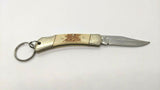 Vintage Sharp 700 Lockback Folding Pocket Knife Japan Plain Stainless Steel Bone
