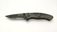 Tac-Force Speedster Model Folding Pocket Knife Tanto Combo Edge Liner Lock Camo