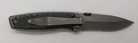 Unbranded Liner Lock Combination Drop Point Blade Grey Folding Pocket Knife