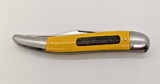 Vintage Imperial Stainless USA Fish Scaler 2 Blade Yellow Folding Pocket Knife