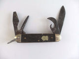 Vintage Imperial Folding "Be Prepared" Boy Scout Four Blade Camper Knife