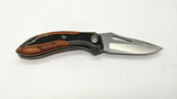Astro Pneumatic 9241 Folding Pocket Knife Plain Edge Liner Lock Fiberglass Wood