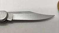 FES Vanadium Valpina II Folding Pocket Knife Plain Edge Lockback Wood SS Handle