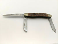 Elk Ridge ER-323MBN Gentleman's Folding Pocket Knife 3 Blade Stockman Jigged