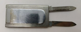 Unbranded Plain Drop Point Blade & File Silver Color Folding Pocket Knife