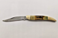 Frost Cutlery Clip Point Plain Edge Bone Handle Slip Joint Folding Pocket Knife