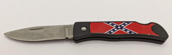 Unbranded Novelty Knife Stainless Steel  Flag Emblem Handle Plain Blade