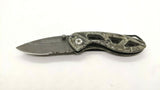 Guidesman Skeleton Folding Pocket Knife Combo Edge Liner Lock Camo Aluminum