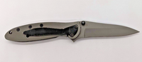 AI Blades Plain Edge Drop Point Liner Lock Folding Pocket Knife With Belt Clip