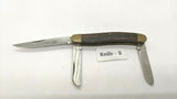 Vtg Japanese Panther C.I. 539 Folding Pocket Knife 3 Blade Stockman Wood Handle