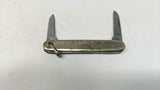 Vintage Stainless Steel Japan 2 Blade Pen Folding Pocket Knife Keychain Silver