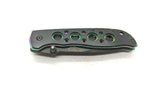 Appalachian Trail Folding Pocket Knife Plain Edge Liner Black Aluminum Handle