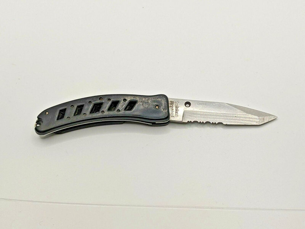 Barracuda Rostfrei Stainless Folding Pocket Knife Combo Edge Tanto Lin ...