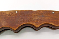 Vintage Nighthawk V  MFG In Japan Engraved Wood Handle Folding Pocket Knife