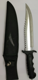 Survivor Plain Clip Point Blade With Sheath Black Fixed Blade Fixed Blade Knife