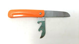 Kitchen House Young Shin Folding Pocket Knife/Multi Tool Plain Orange Plastic
