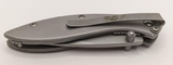 Frost Cutlery Silver Liner Lock Plain Edge Blade Drop Point Pocket Knife w/Clip