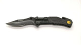 Outdoor Nation Tactical Rescue Folding Pocket Knife LED Flashlight Combo Liner