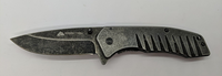 Ozark Trail Frame Lock Plain Drop Point Blade Dark Grey Folding Pocket Knife