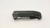 MTech MT-A897 Folding Pocket Knife Spring Assisted Combo Liner Anodized Aluminum