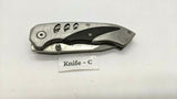 Winchester USA Framelock Folding Pocket Knife Combo Stainless Steel w/G10 Insert