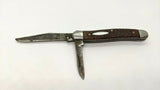 Vintage Sabre Japan #605 Jack Folding Pocket Knife 2 Blade Jigged Bone Handle