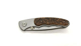 Frost Cutlery Matte Finish SS Blade Folding Pocket Knife Plain Frame Jigged Wood