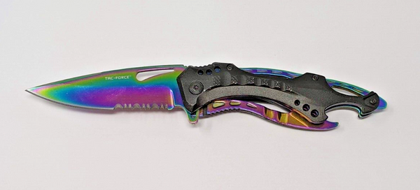 Tac-Force Speedster Series TF-705 Rainbow Pocket Knife Spring Assisted Liner