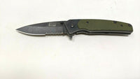 MTech USA Xtreme Ballistic MX-A826-SO Folding Pocket Knife Storm Front Green G10