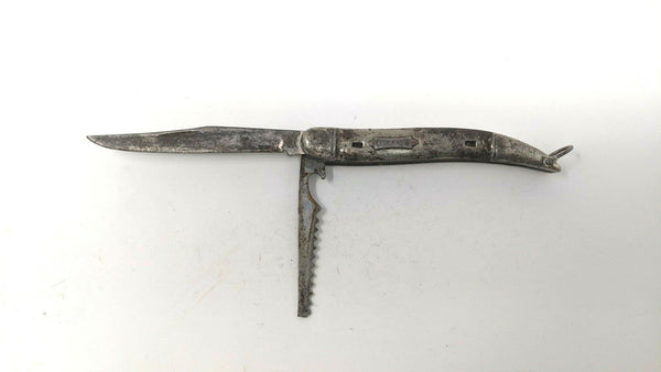 Vintage American Knife Co. Fish Knife Folding Pocket Knife **Saw Tip Broken**