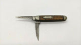 Vintage Brantford Cutlery Co USA 2 Blade Jack Folding Pocket Knife Bone Handle