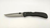 Frost Cutlery Flying Falcon Large Folding Pocket Knife Lockback Combo Edge Black