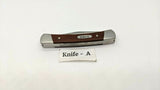 Vintage Buck USA 709 *Pre Date Code* Folding Pocket Knife 2 Blades Plain Wood