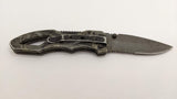 Guidesman Partially Serrated Folding Pocket Knife Camo Handle Drop Point