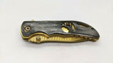 Elk Ridge ER-A008 Ballistic Folding Pocket Knife Plain Liner Aluminum SS **Read*