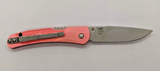 Harley Davidson 440C 13551 USA Pink Plain Edge Drop Point Folding Pocket Knife