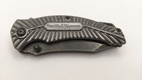 Smith & Wesson CK116 Liner Lock Folding Knife Clip Point Plain Blade Stonewashed