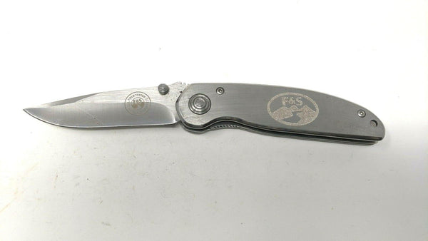 Field & Stream FS-1601 Folding Pocket Knife Brushed Aluminum Handle F&S Logo