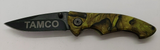 HammeTTE Tamco 420 Frame Lock Drop Point Blade Camo Folding Pocket Knife