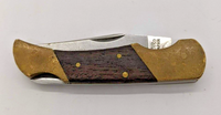 Valor Miami U.S.A. Pony 936 Japan Brass & Wood Handle Folding Pocket Knife
