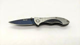 Fury 51099 Surfer Folding Pocket Knife Plain Edge Frame Lock Aluminum Handle